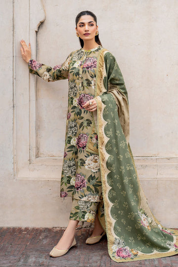 Broque 3pc Printed Lawn Suit (Unstitched)