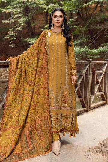 Maria B Embroidered Dhanak Three Piece