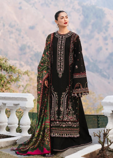 Hussain Rehar Embroidered Dhanak Three Piece