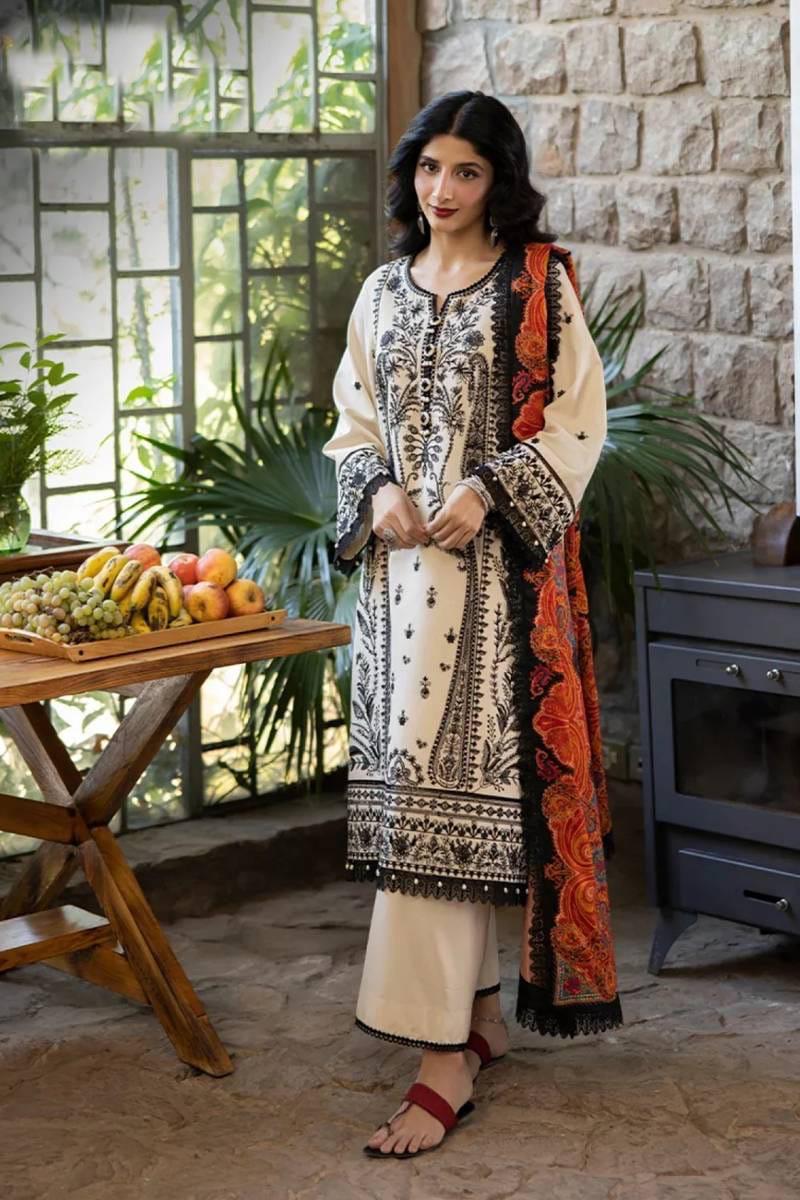 Asim jofa Embroidered 3pc Lawn