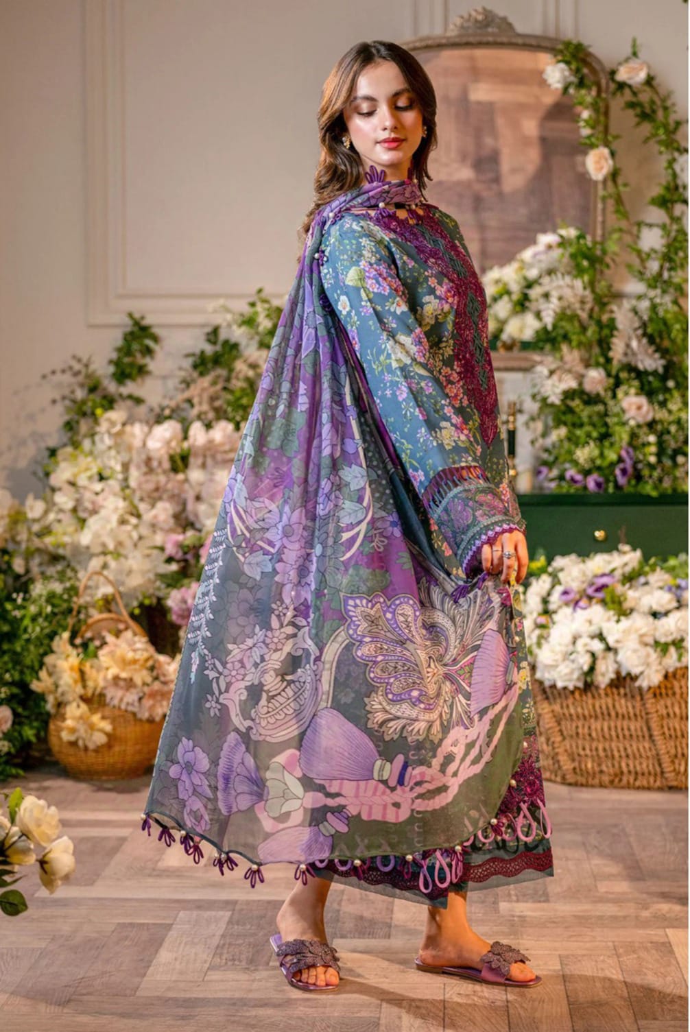 Jade By Firdous 3pc Printed Lawn Suit (Unstitched)