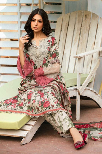 MARIA B  3pc Printed Lawn Suit (Unstitched)