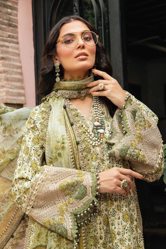 MARIA B  3pc Printed Lawn Suit (Unstitched)