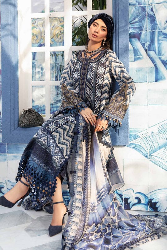 MARIA B  3pc Printed Lawn Suit (Unstitched)