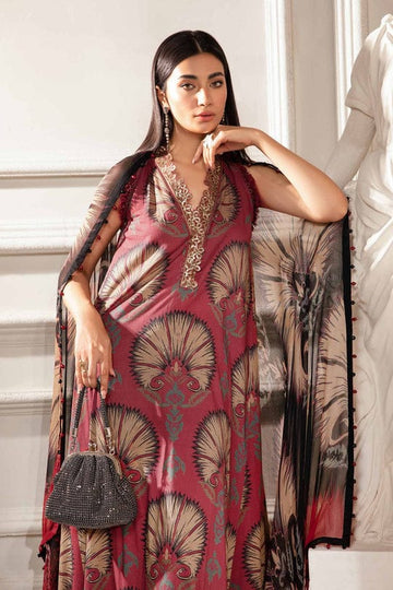 MARIA B  3pc Printed Lawn Suit (Unstitched)