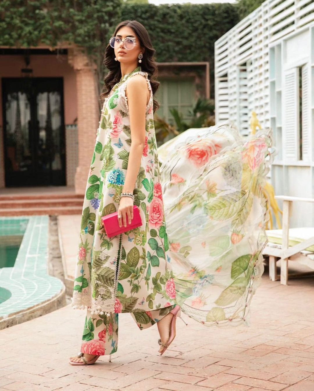 MARIA B  3pc Printed Lawn Suit (Unstitched)