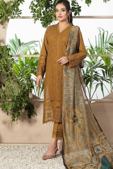 Chikenkari lawn Embroidered Three Piece Collection