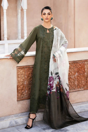 Izel Embroidered lawn Three Piece